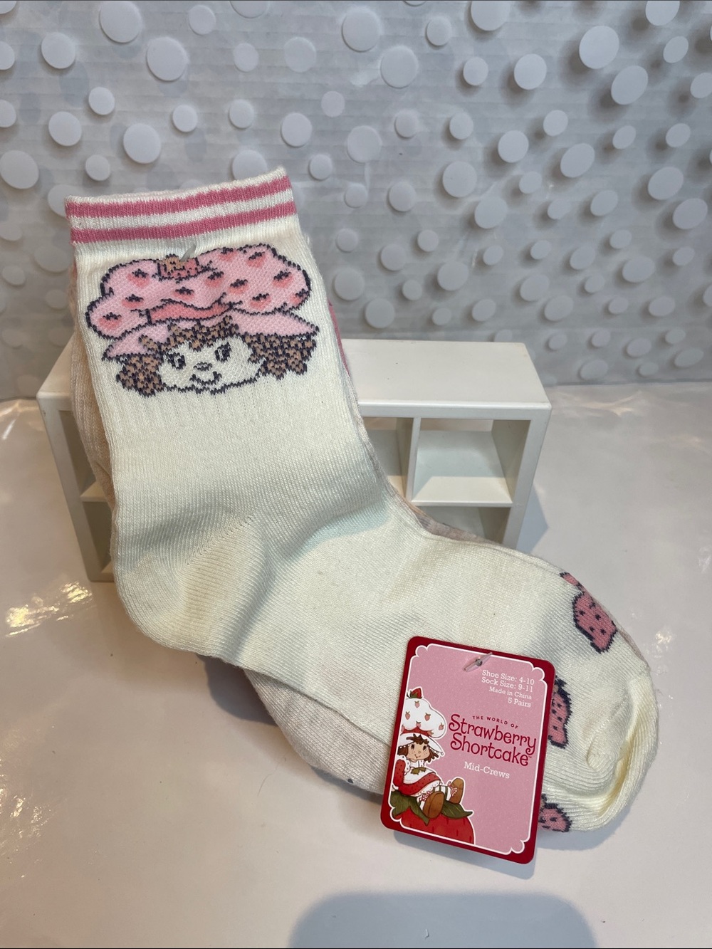 Strawberry shortcake 🍓ribbed crew socks - set of 5 women’s size 4-10